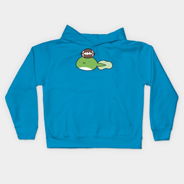 Tadpole and Tiny Football Kids Hoodie by saradaboru